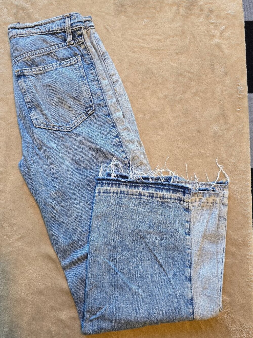 GAP High Rise Stride Two-Tone Paneled Wide-Leg Jeans - Size 2 / 26R S